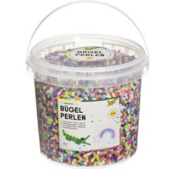Perles à repasser, 30.000 pièces, en seau, assorti