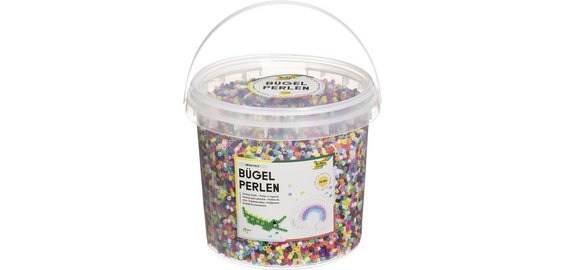 Perles à repasser, 30.000 pièces, en seau, assorti