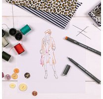 Feutre à pigment, étui de 6