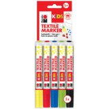 KIDS Marqueur pour textile, 5 x 3 ml, blister de 5