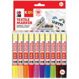 KIDS Marqueur pour textile, 10 x 3 ml, blister de 10