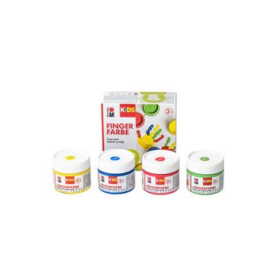 KiDS Kit de gouache au doigt, 100 ml, kit de 6