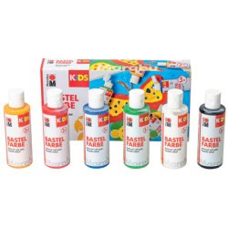 KiDS Gouache pour enfant 80 ml, kit de 6