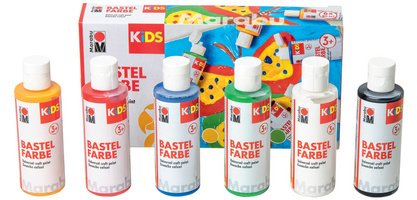 KiDS Gouache pour enfant 80 ml, kit de 6