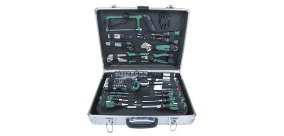 BRÜDER MANNESMANN Malette à outils, 124 pièces, coffre alu