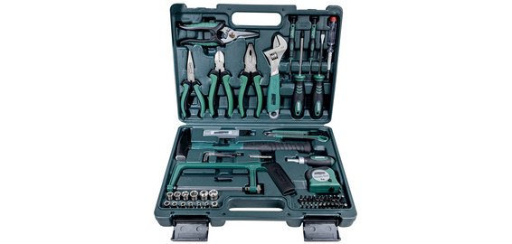 BRÜDER MANNESMANN Jeu d'outils, 74 pièces, dans un coffret