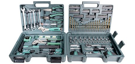 BRÜDER MANNESMANN Jeu d'outils, 176 pièces, coffre à outils