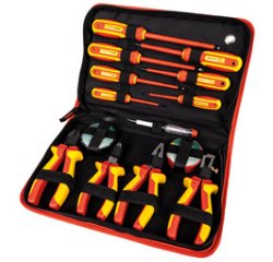 BRÜDER MANNESMANN Pochette avec kit d'outils VDE, 14 pièces