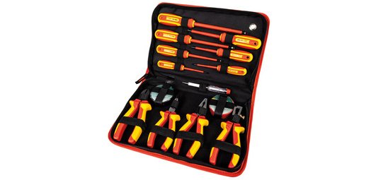 BRÜDER MANNESMANN Pochette avec kit d'outils VDE, 14 pièces