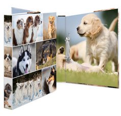 Classeur à anneaux 'Animals' - chiens, A4, mécanisme à
