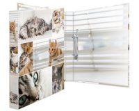 Classeur à anneaux 'Animals' - chats, A4, mécanisme à