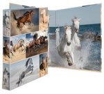 Classeur à anneaux 'Animals' - chevaux, A4, mécanisme