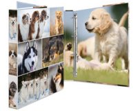 Classeur à anneaux 'chiens', A4, mécanisme à 4 anneaux