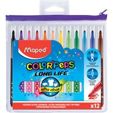 Stift COLOR'PEPS Long Life - etui met zipsluiting van 12 stuks