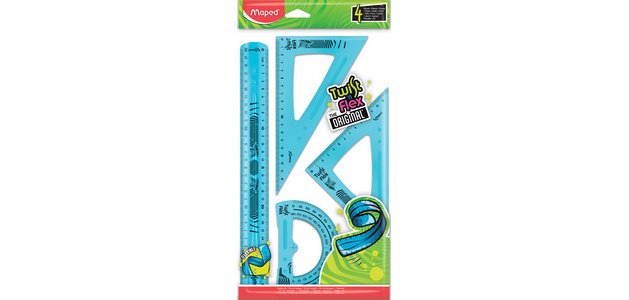 Kit de géometrie Twist'n Flex, 4 pièces, assorti