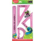 Kit de géometrie Twist'n Flex, 4 pièces, assorti