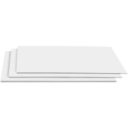 Carton mousse, dimensions: (L)210 x (P)297 mm, blanc