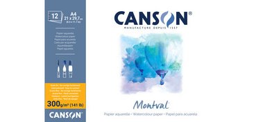 Bloc papier aquarelle 'Montval', 240 x 320 mm