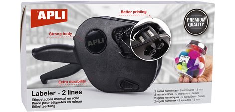 Pince à étiqueter 102365, 2 lignes, 9 chiffres