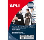 Badges adhésifs, en papier structuré, blanc