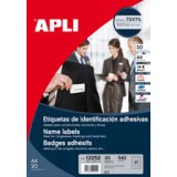 Badges adhésifs, en papier structuré, blanc