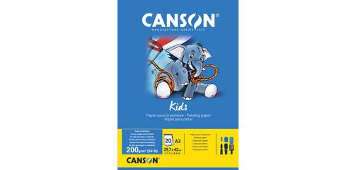 Bloc de papier pour la peinture Kids, A3, 200 g/m2