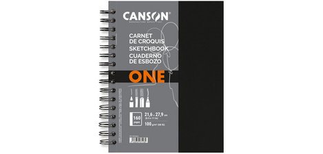 Carnet de croquis ONE, 140 x 216 mm, noir