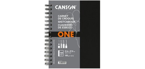 Carnet esquisse ARTBOOK ONE, 140 x 216 mm, noir