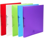 Classeur Crystal souple PP, 2 anneaux, A4, cristal