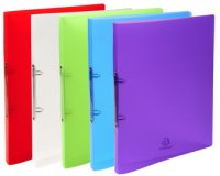 Classeur Crystal souple PP, 2 anneaux, A4, cristal