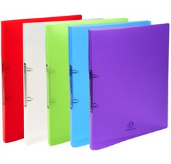 Classeur Crystal souple PP, 2 anneaux, A4, cristal