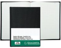 Register 29,7x21cm geruit 5x5 - genummerd - 200 blad - Zwart