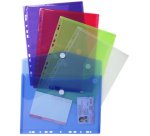 Pak van 5 geperforeerde envelop showtassen PP, A4, kleurloos