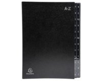 Trieur rigide Economique Ordonator 24 compartiments alphabétiques- 24x34cm - Noir
