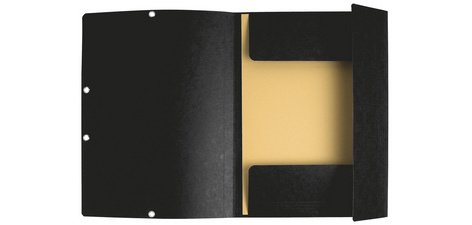 Chemise à élastique 3 rabats carte Exacompta 24 x 32 cm dos 2 cm noir