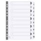 Intercalaire A4 polypropylène blanc Exacompta 10 onglets numériques - 1 jeu
