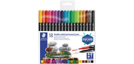 Feutre double pointe permanent, étui de 36