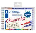 Feutre double pointe de calligraphie, étui de 24