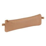 Trousse rectangulaire, cuir naturel