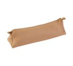Trousse trapèze, cuir naturel