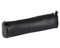 Trousse ronde cuir, noir