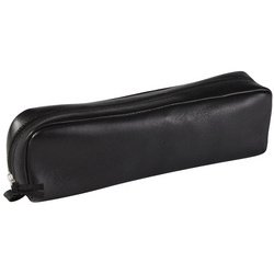 Trousse rectangulaire, cuir noir