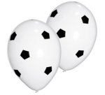 Ballon de baudruche 'Soccer', noir/blanc