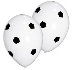 Ballon de baudruche 'Soccer', noir/blanc