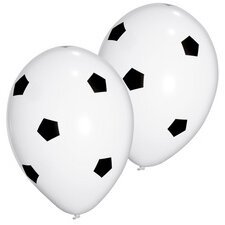 Ballon de baudruche 'Soccer', noir/blanc