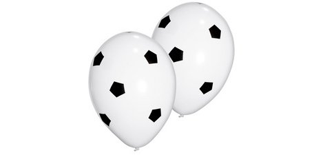 Ballon de baudruche 'Soccer', noir/blanc