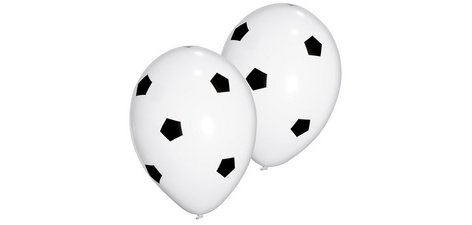 Ballon de baudruche 'Soccer', noir/blanc