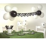 Ballon de baudruche 'Soccer', noir/blanc