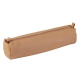 Trousse ronde, cuir naturel