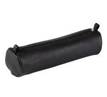 CUIR NOIR VIEILLI Trousse ronde Ø5,5x22 cm. - Noir